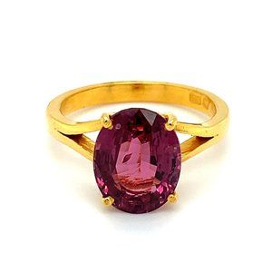 GIA Certified Spinel 5.50ct Solid 22K Gold Ring